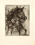TÊTE DE CHEVAL by Jean Paul Riopelle, Eau-forte et aquatinte, sold Jul 2011