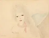 ANGE » 1923 by Marie Laurencin, Pastel et mine de plomb sur papier signé et daté en bas à gauche, sold Jul 2011