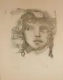 Portrait de jeune femme by Léonor Fini, Lithographie sur papier, sold Jan 2026