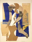 Composition abstraite by Simone Colombier, Technique mixte, collage, sold Dec 2025