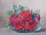 Bouquet de roses by Blanche Odin, Aquarelle, sold Nov 2025