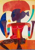 Afternoon of the Sun God by Peter Aspell, 1987, oil on canvas, sold Mar 2024