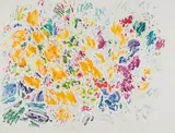 Flowering Bush - Jamaica by Paul Fournier, 1978, mixed media on paper, sold Mar 2024