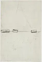 Two Notes Taped by Betty Goodwin, drypoint and embossing on Japanese paper laminate, sold Mar 2024
