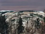 Paysage by Jacques de Tonnancour, 1959, oil on board, sold Mar 2024