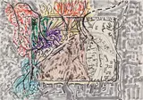 Sans titre by Jean Paul Riopelle, mixed media on paper, sold Mar 2024
