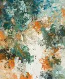 Sans titre by Louise Robert, 1971, oil on board, sold Mar 2024