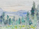 Plateau by Dorothy Knowles, acrylic on canvas, sold Mar 2024