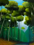 Presidio Fall by Ross Penhall, 2003, oil on canvas, sold Mar 2024