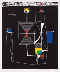 Atomic Fountain by B. C. Binning, serigraph on paper, sold Mar 2024