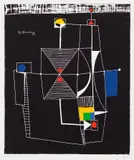 Atomic Fountain by B. C. Binning, serigraph on paper, sold Mar 2024