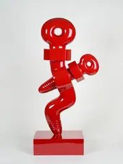 Samburu Study by Sorel Etrog, painted bronze sculpture, sold Mar 2024