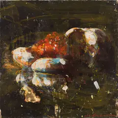 About 1789: Robespierre's Dream by Tony Scherman, encaustic print, sold Mar 2024