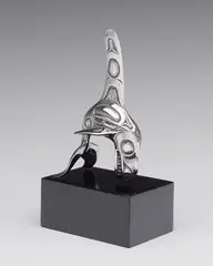 Chief of the Undersea World by Bill Reid, 1984, sterling silver sculpture, sold Feb 2024
