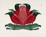 Homage to the Owl by Kenojuak Ashevak, stonecut on paper, sold Feb 2024