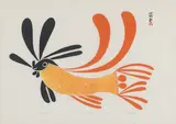 Sea Bird by Kingmeata Etidlooie, stonecut on paper, sold Feb 2024