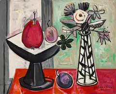 Still Life by Paul-Vanier Beaulieu, 1955, oil on canvas, sold Feb 2024