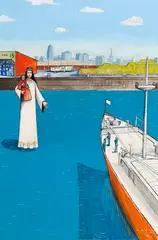 Our Lady of Toronto Harbour by William Kurelek, 1965, oil on panel, sold Feb 2024