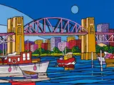 Bridge Partners by Michael Tickner, oil on board, sold Feb 2024