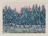 Untitled by Jack Marlow Wise, woodcut on paper, sold Feb 2024