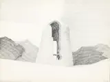 San Carlos Tower by Toni Onley, graphite on paper, sold Jan 2024