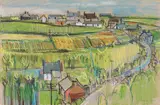 St. Ives, Cornwall by Gordon A. Smith, 1960, pastel on paper, sold Jan 2024