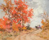 Cloudy Day, Val Morin by Berthe des Clayes, pastel on paper, sold Jan 2024