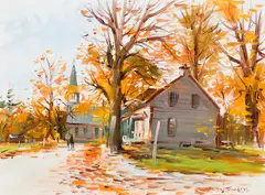 Fall – Ormstown Quebec by Terry Tomalty, oil on canvas, sold Jan 2024