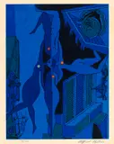 Fées nocturnes by Alfred Pellan, 1960, lithograph on paper, sold Jan 2024