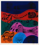 Oniromancie by Alfred Pellan, 1972, serigraph on paper, sold Jan 2024