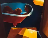 Bathing Woman 2 by Jack Darcus, 1972, oil on canvas, sold Jan 2024