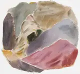 Cycle Crétois 2 no. 2 by Françoise Sullivan, acrylic on canvas collage, sold Jun 2024