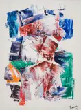 Le gypaète pourpre by Marcelle Ferron, 1959, oil on canvas, sold Nov 2023