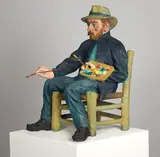 The Painter by Joseph Hector Yvon Fafard, bronze sculpture with patina and acrylic paint, sold Nov 2023