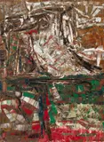 Au bois by Jean Paul Riopelle, oil on canvas, sold Nov 2023