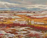 South of Coppermine by A. Y. Jackson, 1960, oil on canvas, sold Nov 2023