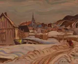 Fox River, Gaspé by A. Y. Jackson, oil on board, sold May 2023