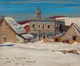 Quebec Village by A. Y. Jackson, oil on panel on board, sold May 2023