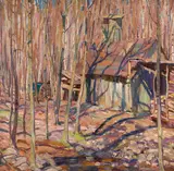 Émileville, Que. by A. Y. Jackson, 1912, oil on canvas, sold May 2023