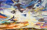 Prairie Sky by David Alexander, 1990, acrylic on canvas, sold Nov 2023