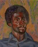 Ricardo Desir by Illingworth Kerr, 1978, oil on board, sold Nov 2023