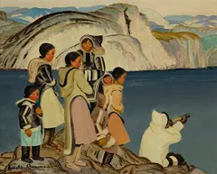 The Waiting Ones by Thomas Harold Beament, 1936, oil on board, sold Nov 2023