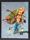 Four Ate Three And So On by J Todd Allison, oil on panel, sold Jun 2024