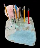 Seafoam Pencil Holder by Bill Davenport, pencil, sold Jun 2024
