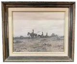Three Riders by Bill Earnest, watercolor, offered May 2025