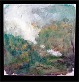 Retracting Fog by Jim Ellis, acrylic on canvas, sold Aug 2025