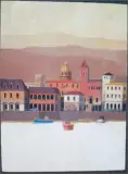 Italian Tranquility by Herb Mears, oil on panel, sold Aug 2025