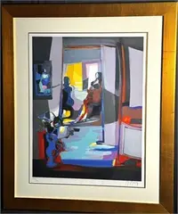 Interieur A La Lumiere Mauve by Marcel Mouly, lithograph, sold Aug 2026