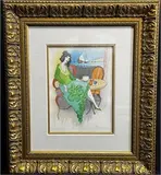 Tall Ships by Itzchak Tarkay, mixed media, sold Aug 2026