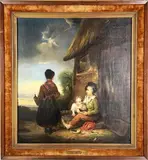 Three Children by Williams Collins, oil on board, offered Aug 2026